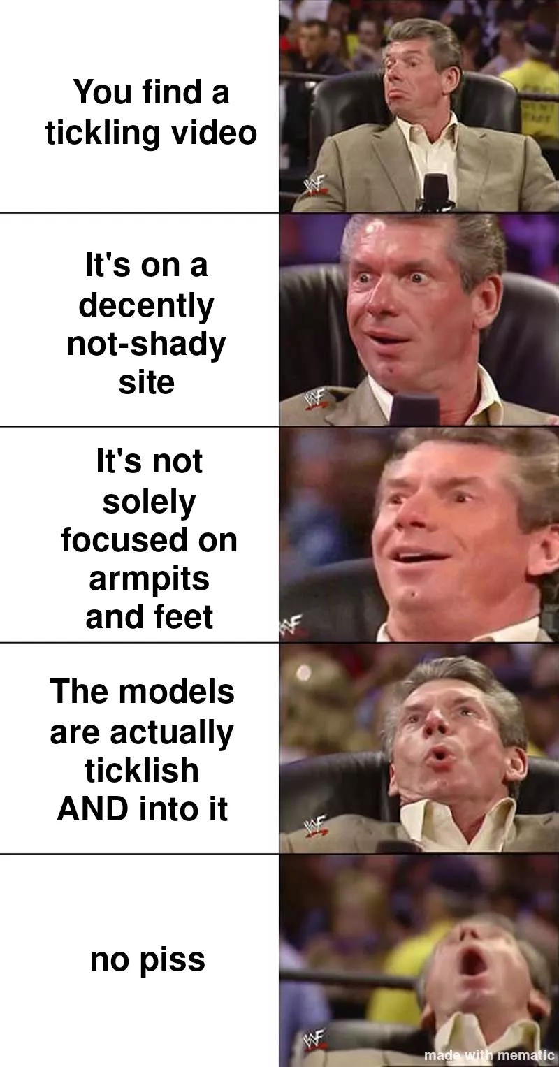 For me, who enjoys tickling, but is very averse to feet, this is actually a lot rarer than you might think