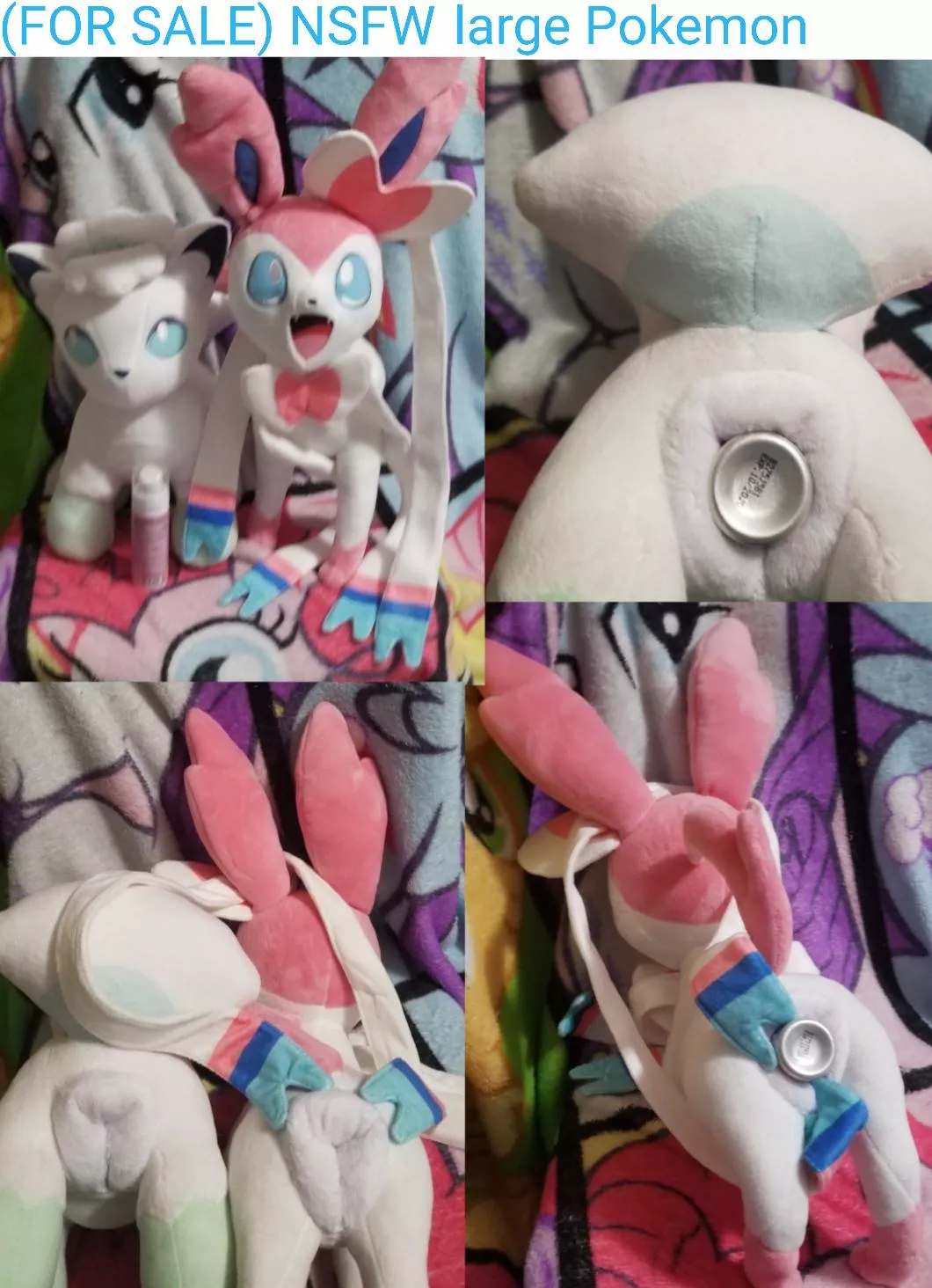 (FOR SALE) NSFW fuckable large feral Pokemon female eeveelution Sylveon and Alolan Vulpix with useable canine pussies [F]
