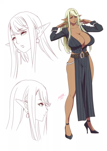 Formal Dress thicc elf (tatsunami)