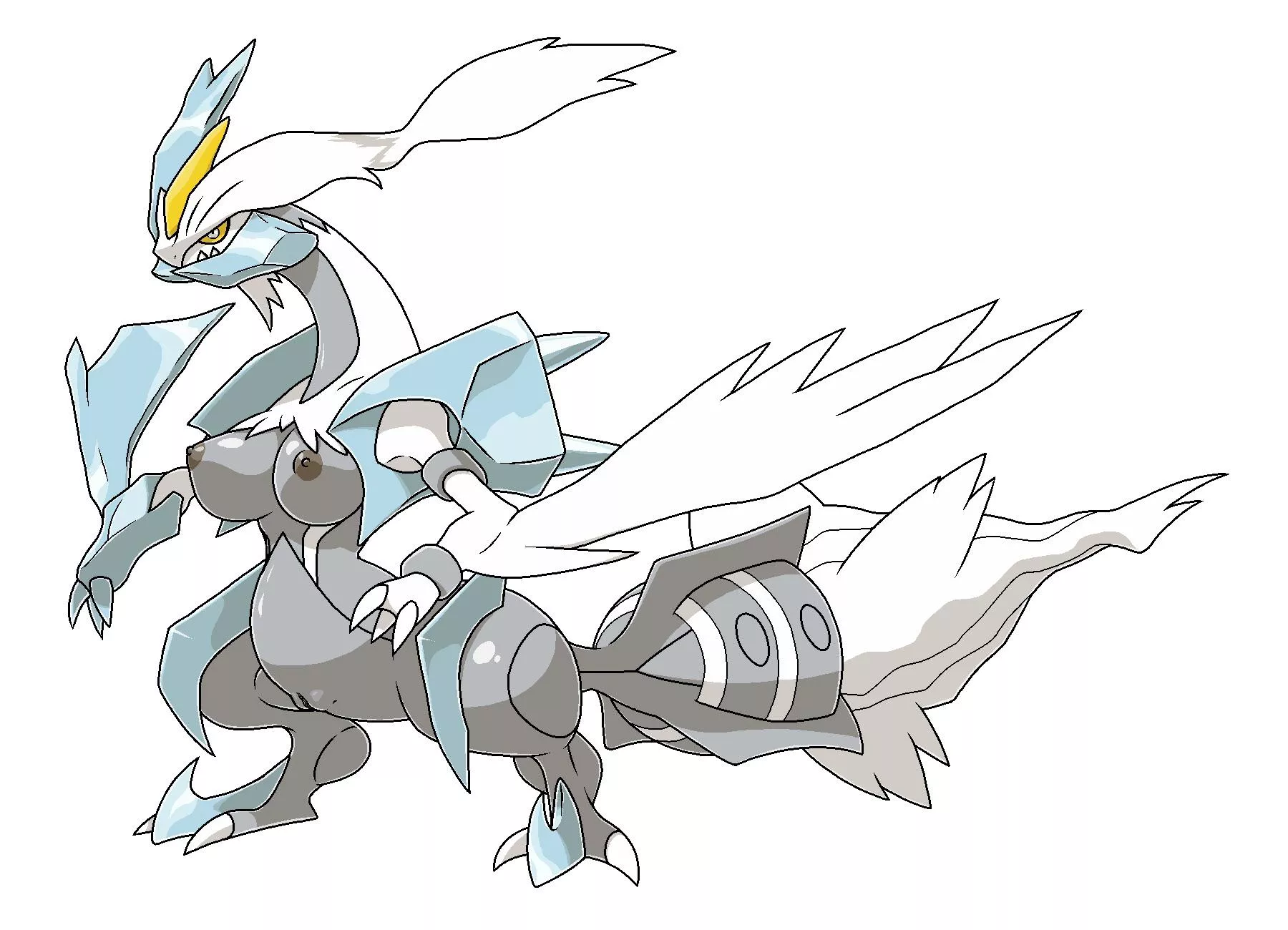 Found kyurem white original art design Found kyurem white original art design