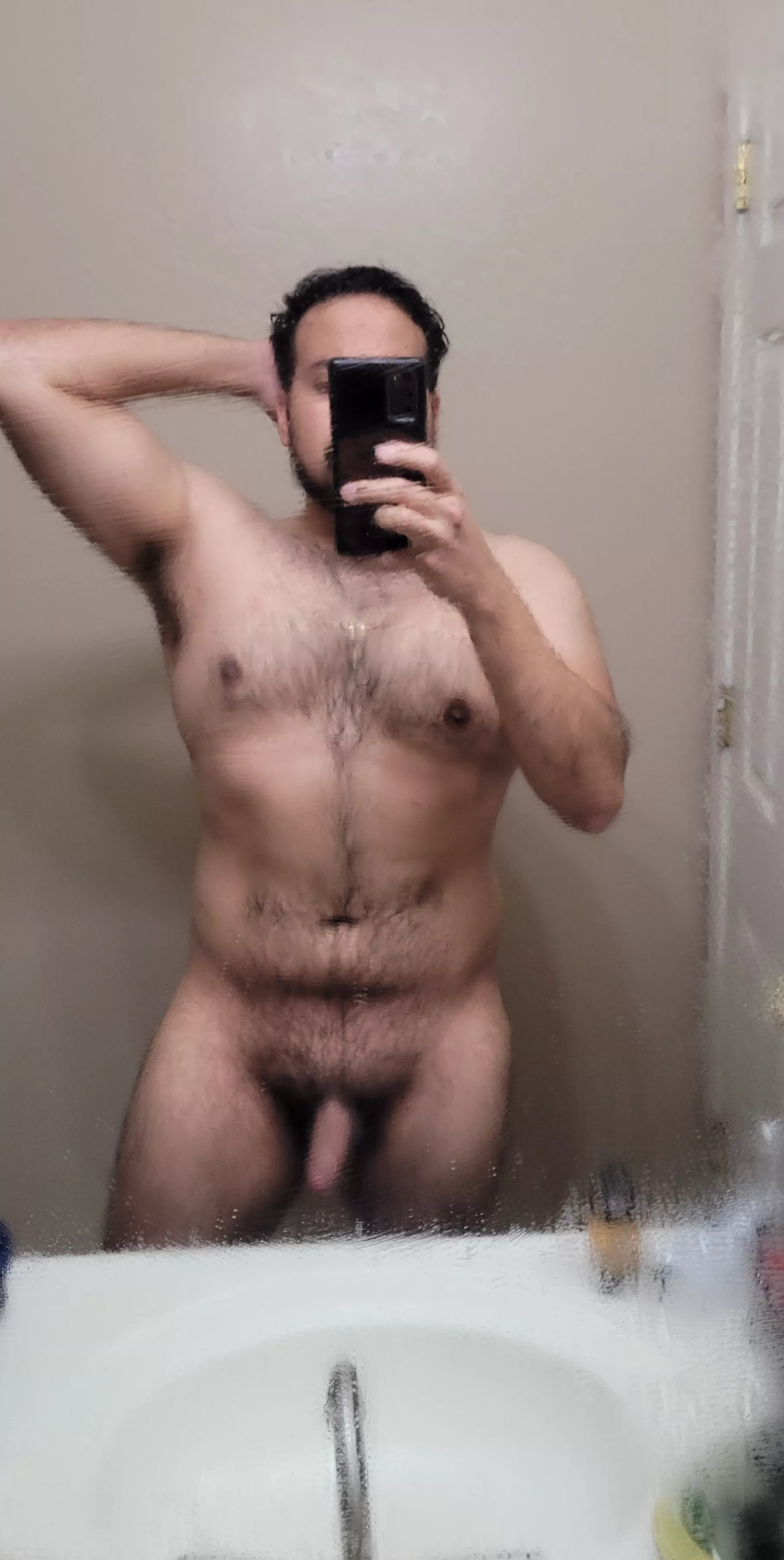 Fresh out the shower. 26M, 195, 5'7