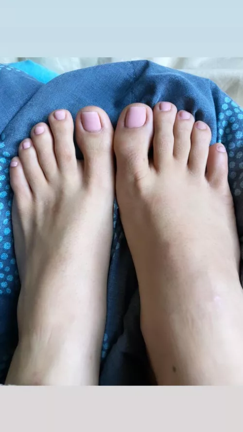 Fresh pedi, who wants to suck my nude toes π€ Fresh pedi, who wants to suck my nude toes π€