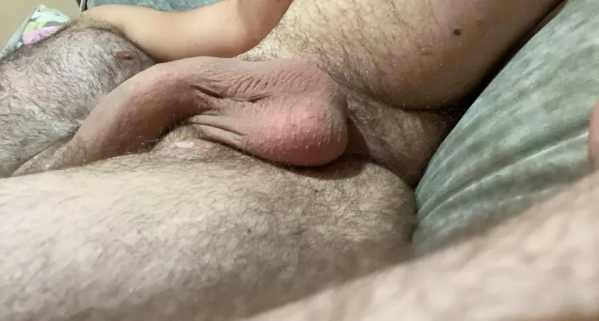 Freshly shaved scrotum and softy Freshly shaved scrotum and softy