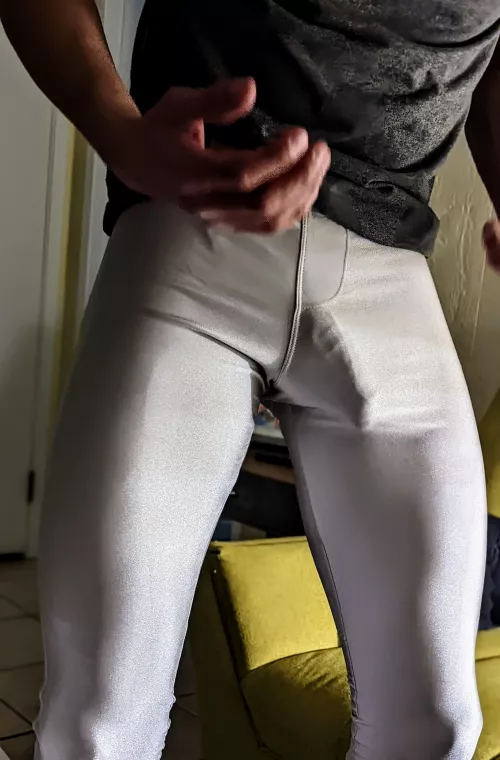 Friend wearing my running pants