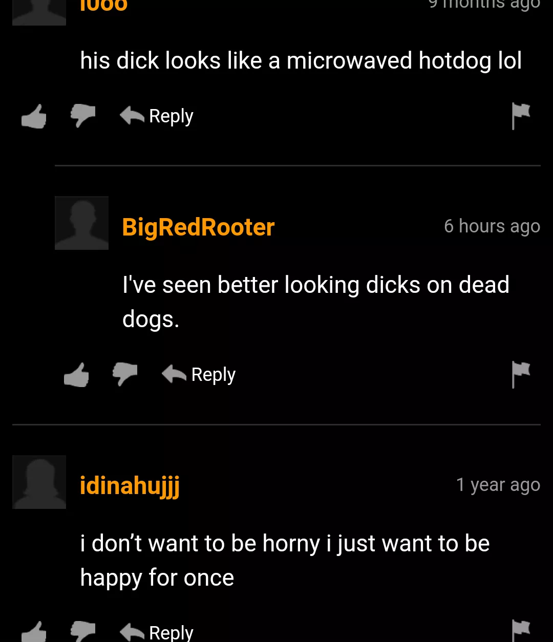 From dead dog dicks to wanting to be happy