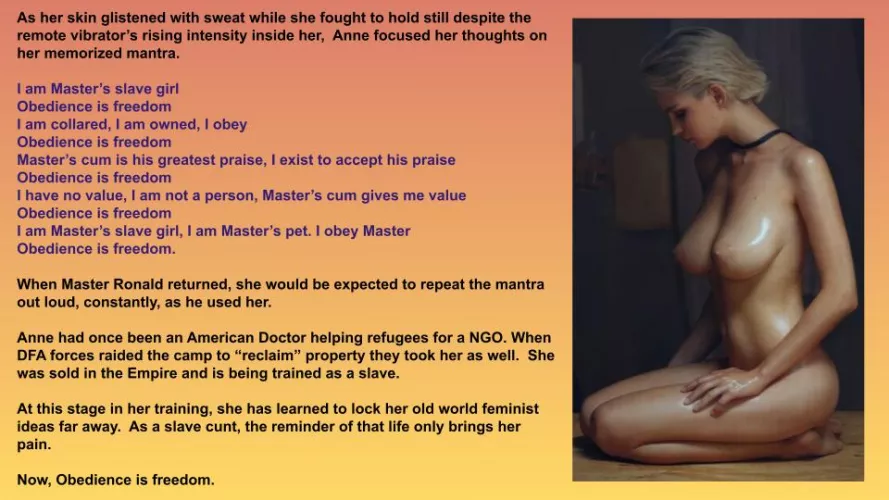 From Doctor without borders, to slave who takes orders.