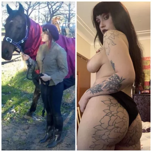 From riding horses to riding cocks - 12 year difference