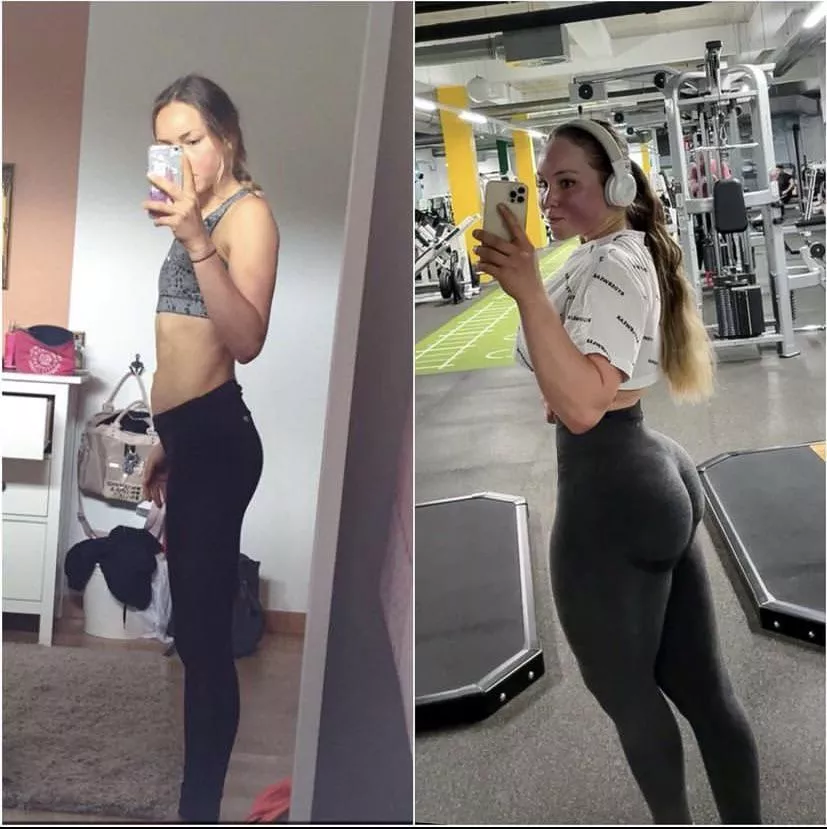 From scrawny to filling yoga pants From scrawny to filling yoga pants