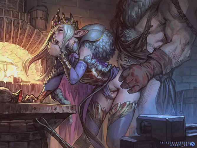 Fulfilling a prince's duties 🤤 (sabudenego)