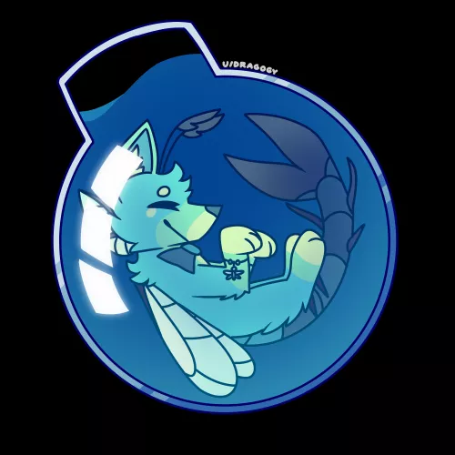 fursona in a bottle, what will he do? - art by me