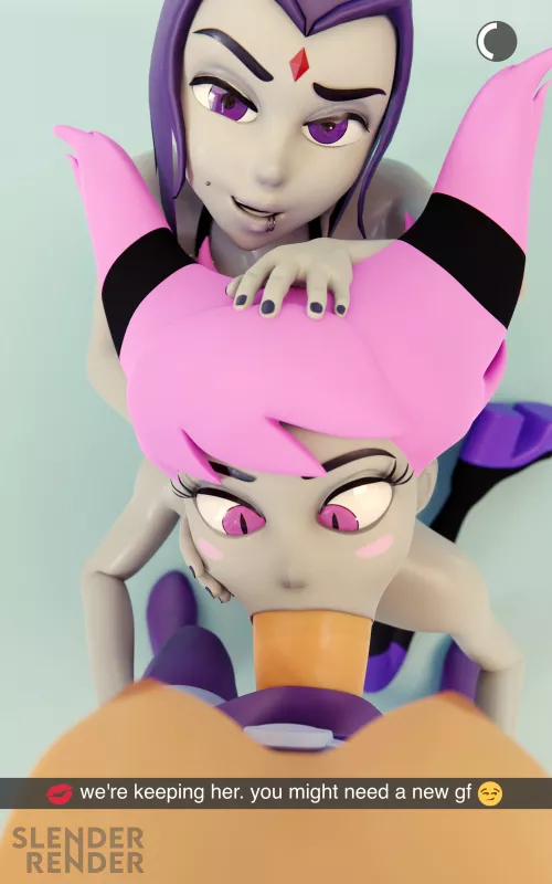 Futa Starfire sends you a snapchat [SlenderRender]