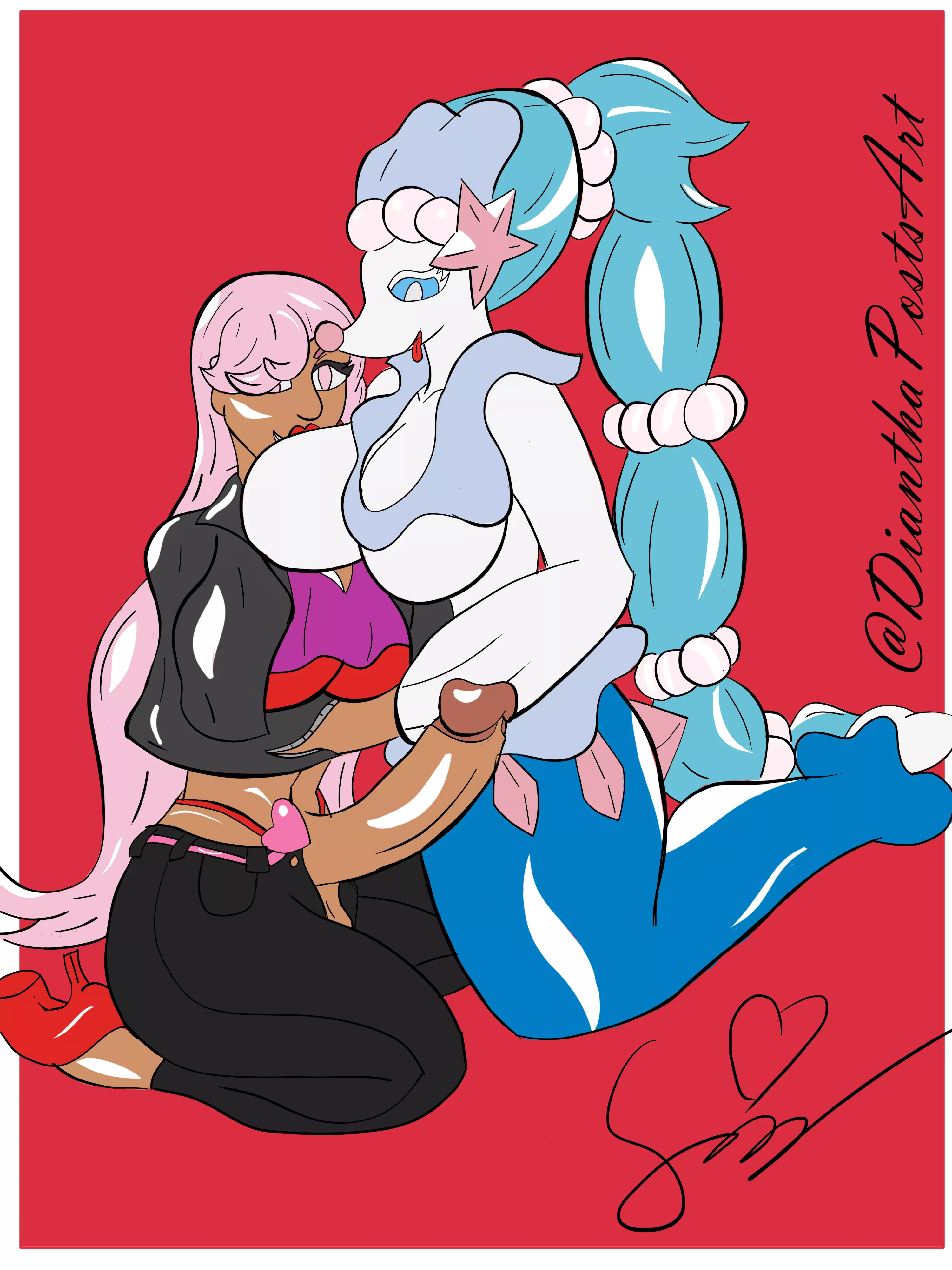 Futa Trainer And Primarina About to Train Long and Hard together [MissDPostsArt/DianthaPostsArt]
