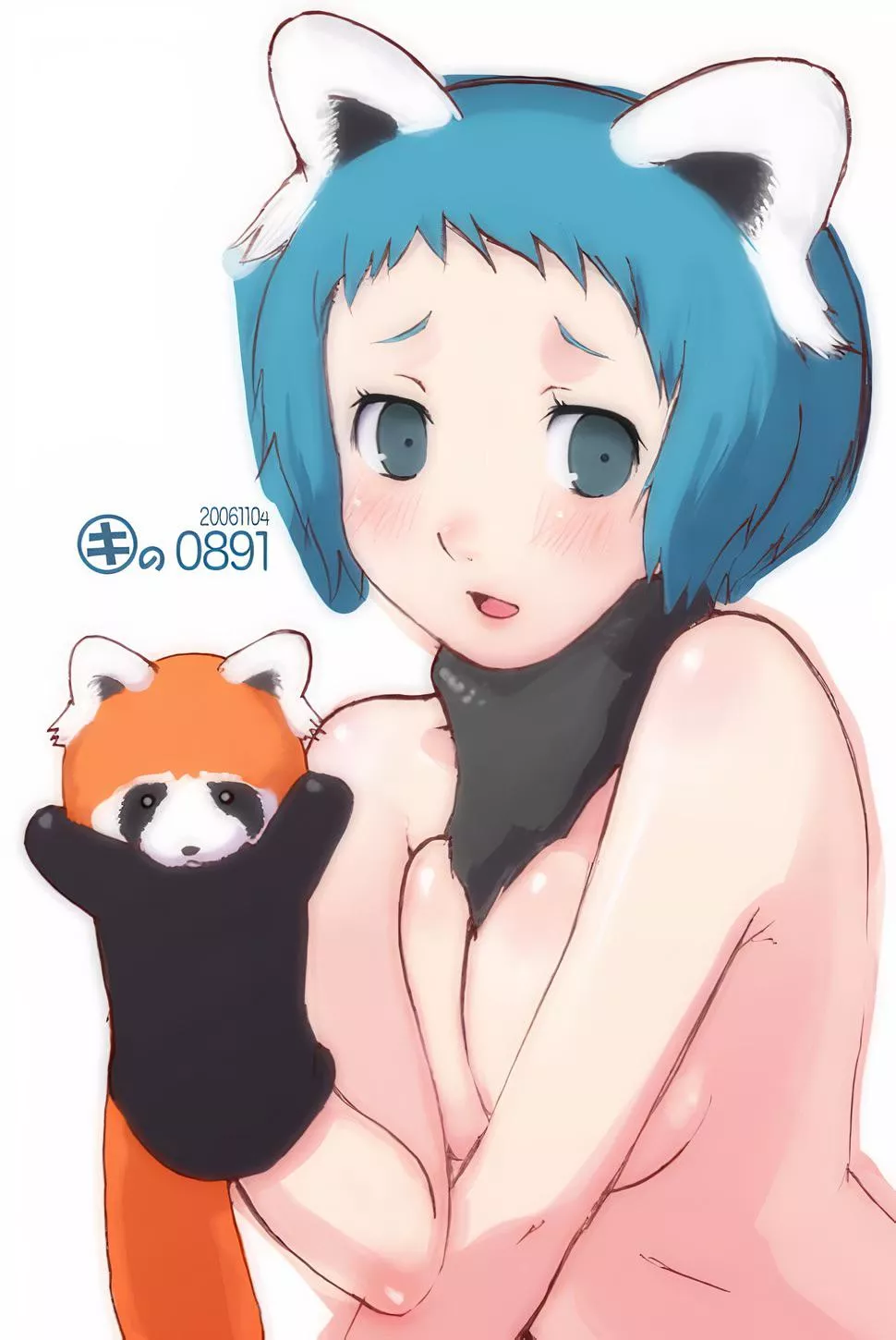 Fuuka has a red panda puppet