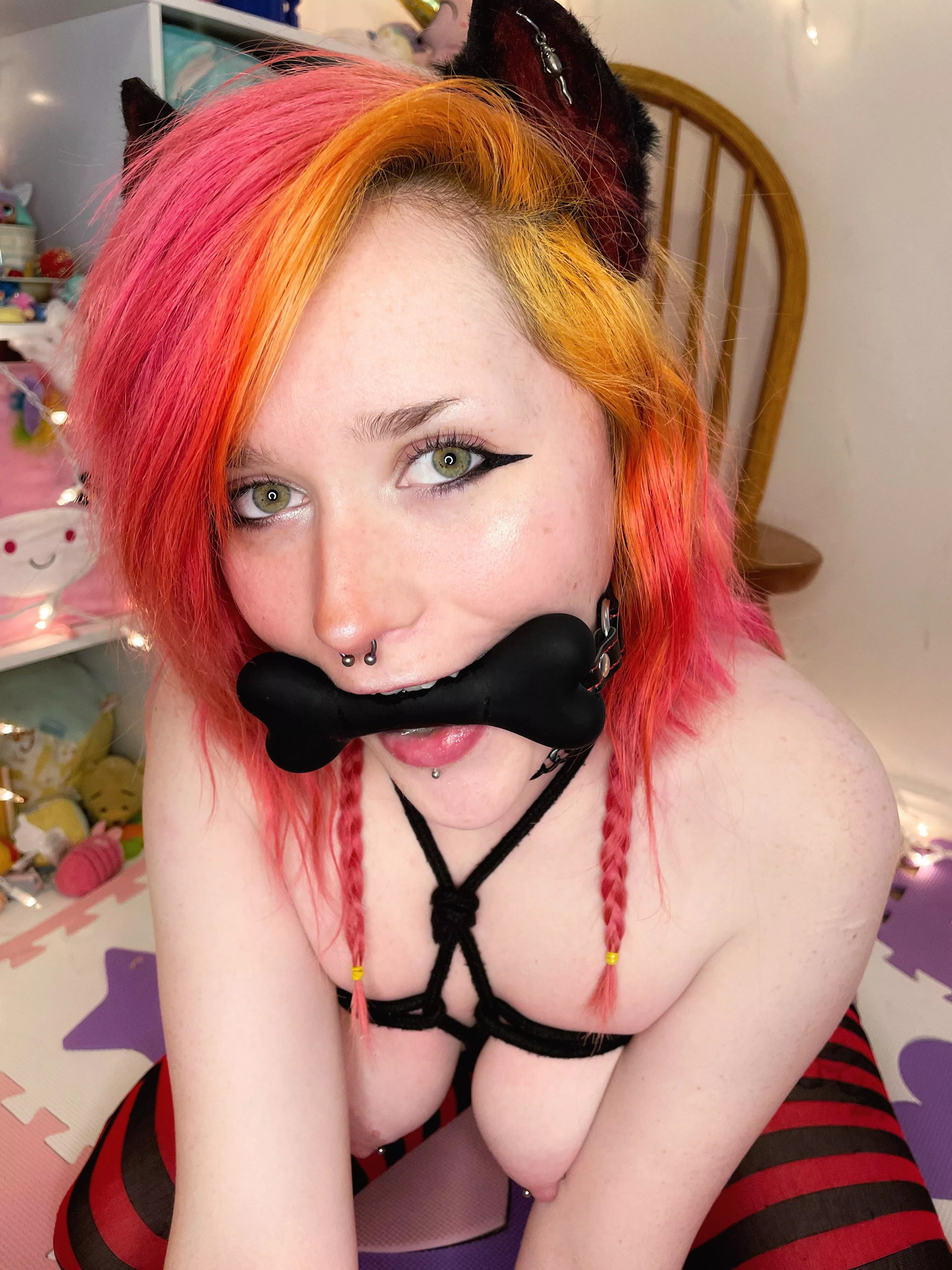 Gagged for ur convenience 😏🐾🐱