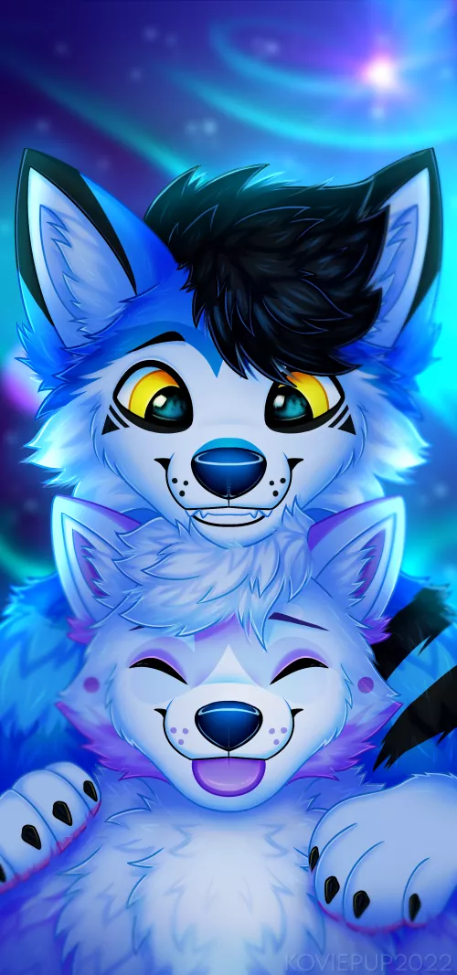 Galaxy Pups by me (KoviePup)