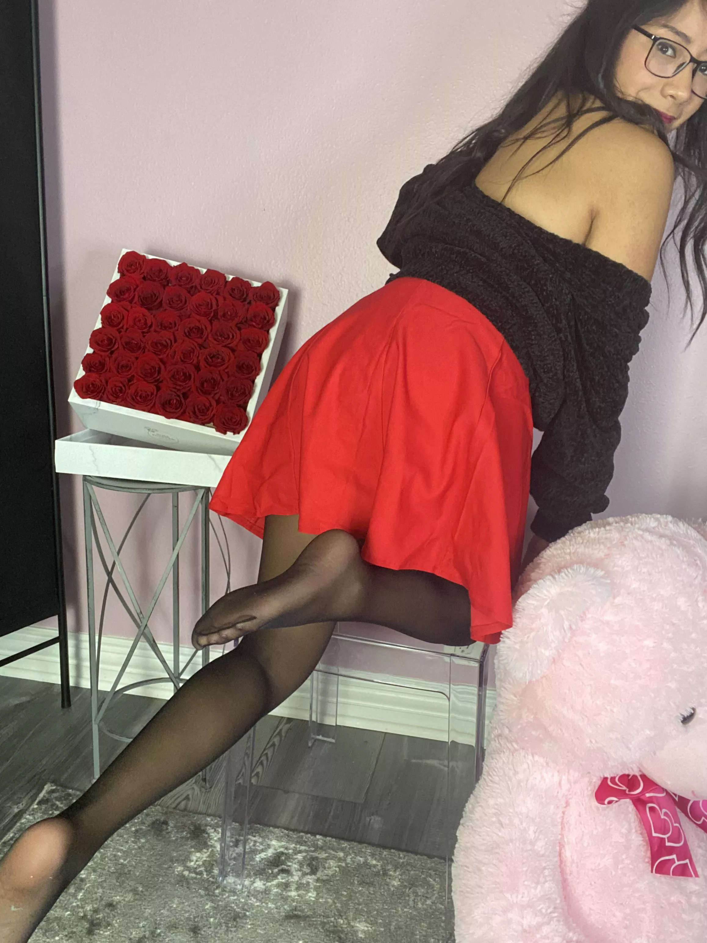 Get a whiff of my feet in these sheer nylon tights