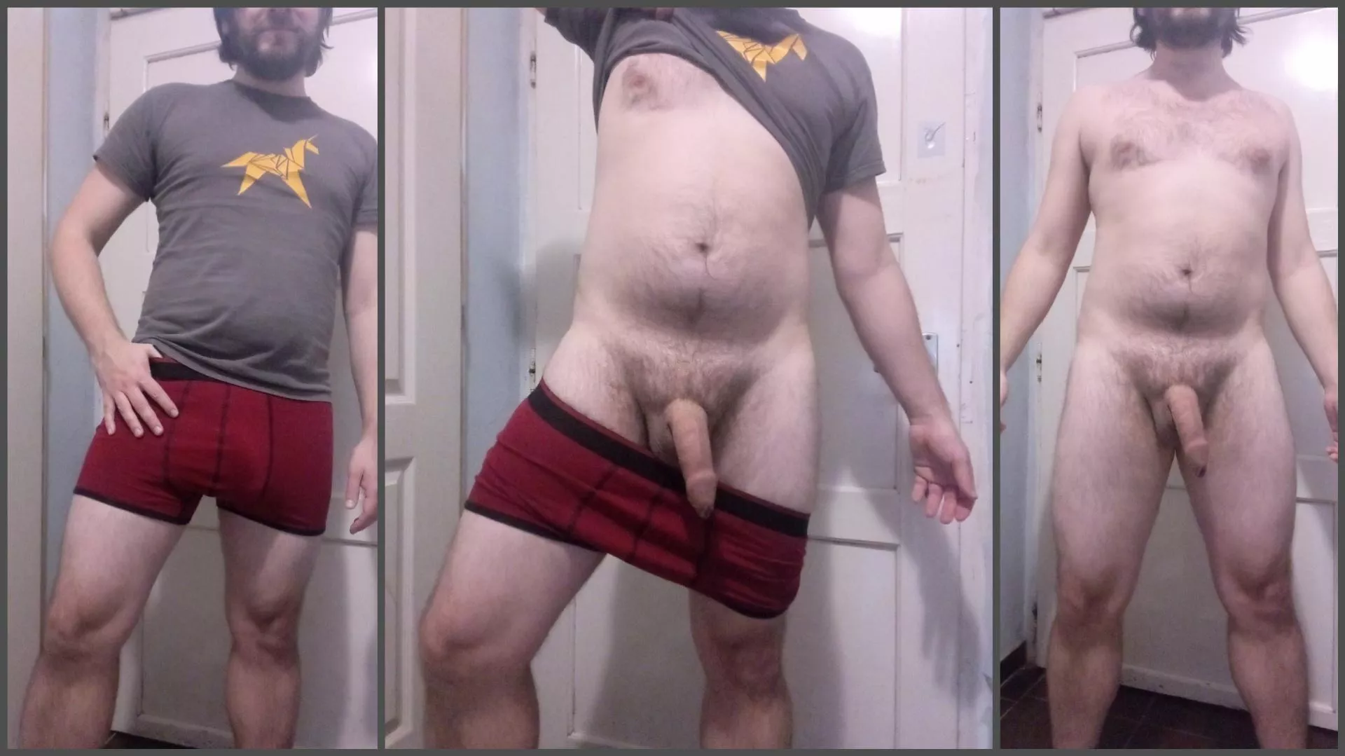 Get home, strip off Get home, strip off