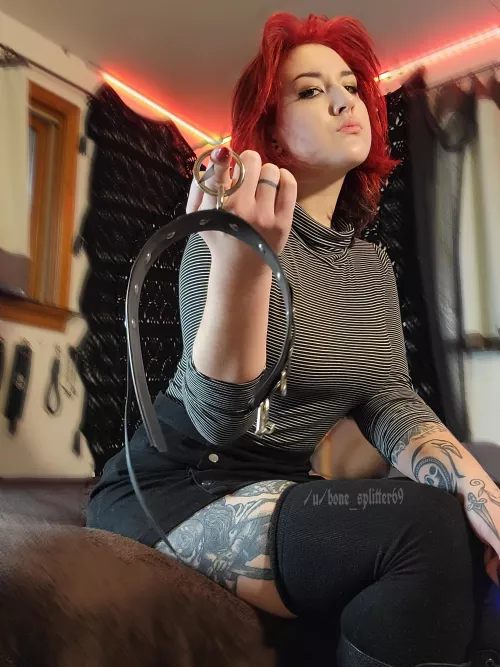 Get in your knees and put this on for mommy.