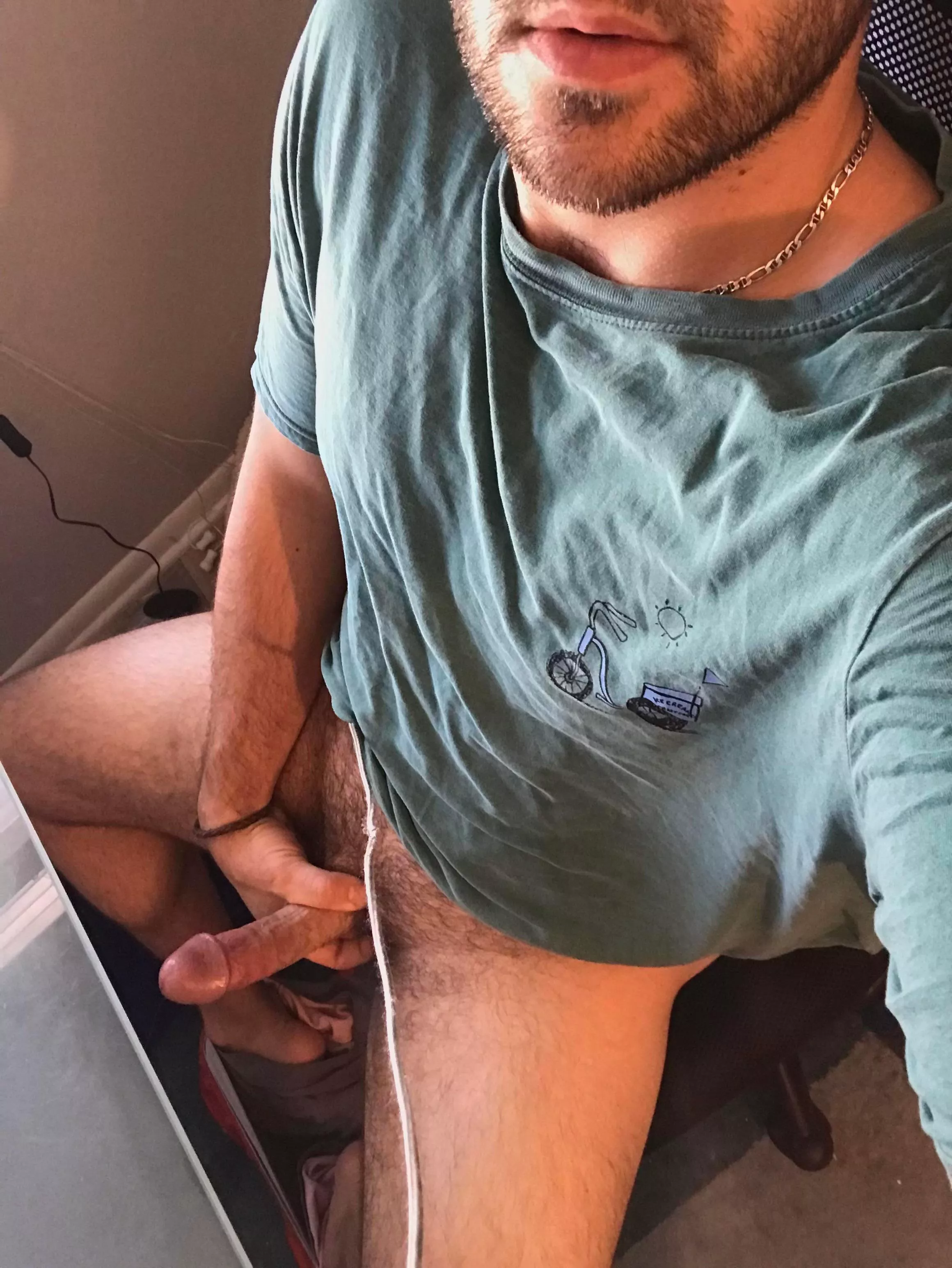 Get under my desk and let me use your throat