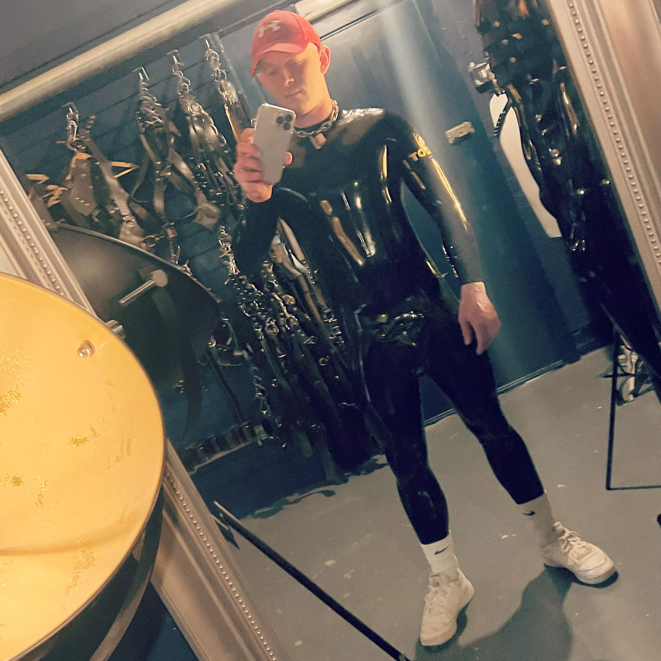 Getting gimped up and ready to be turned into a mindless fuck toy!