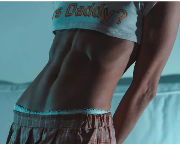 Gina's sexy stomach full of cum, gurgling as it takes all the protein