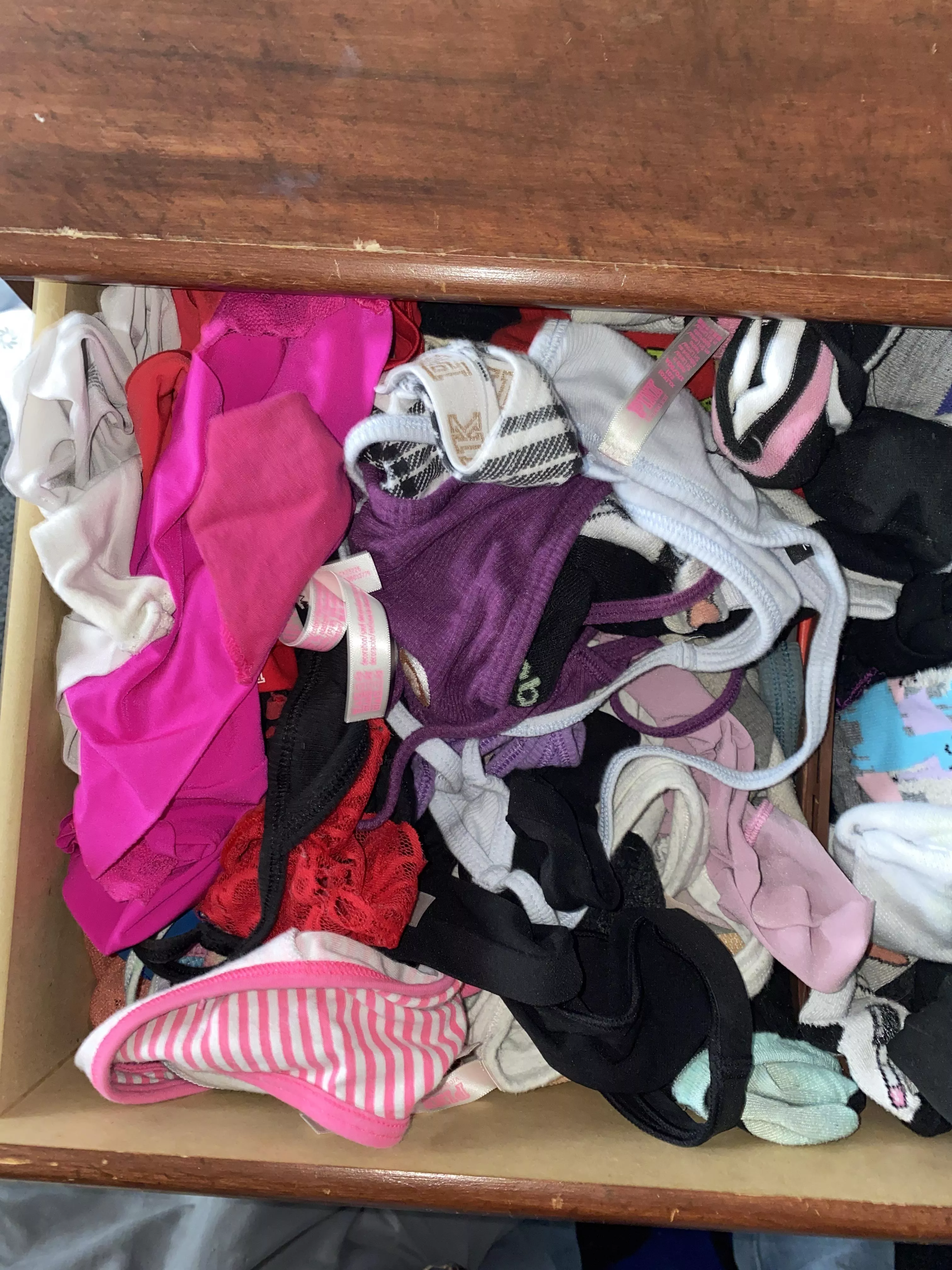 Girlfriend panty drawer, which pair should i coat first? nudes Watch-porn picture