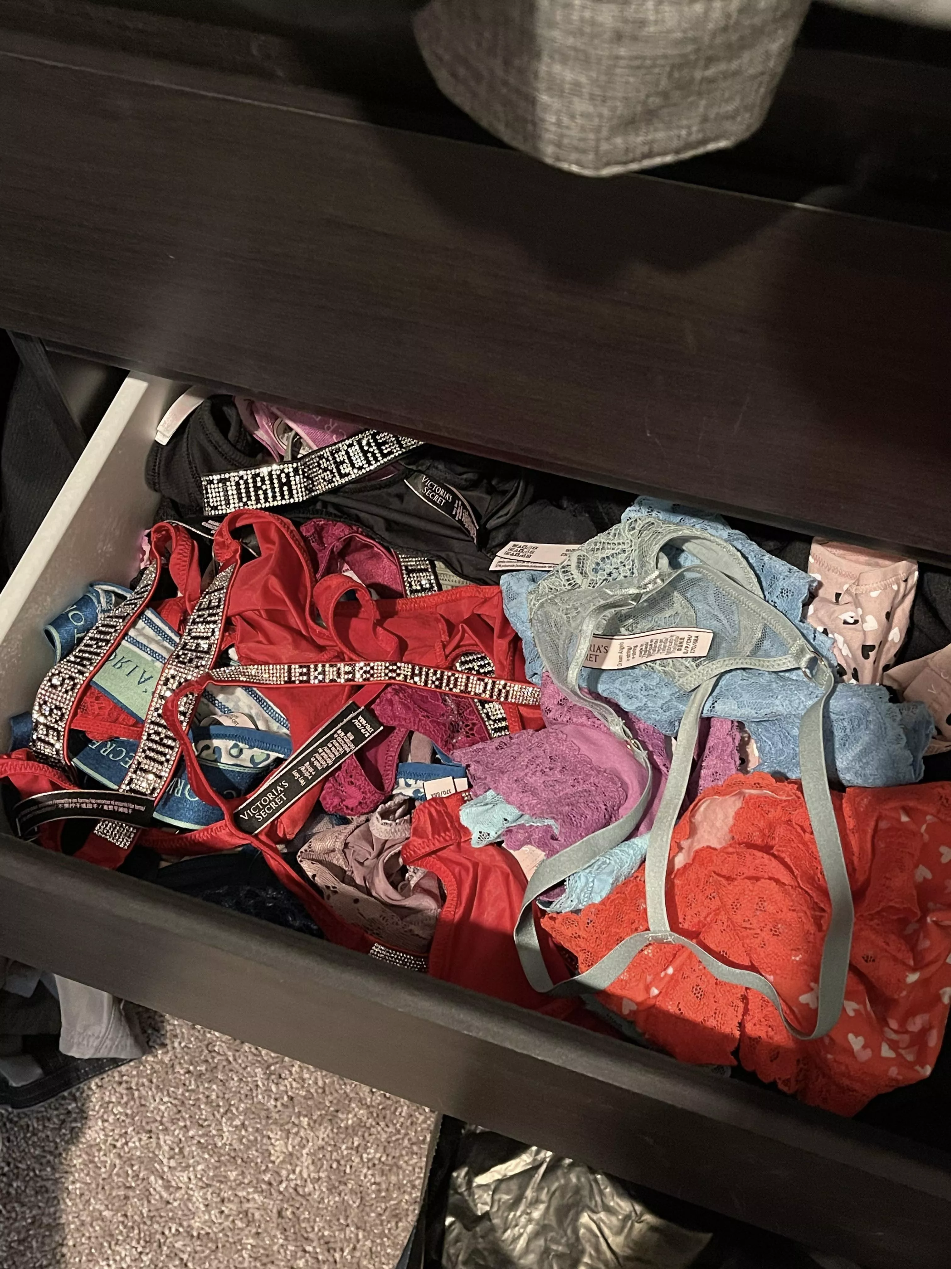 Cumming in panty drawer pic