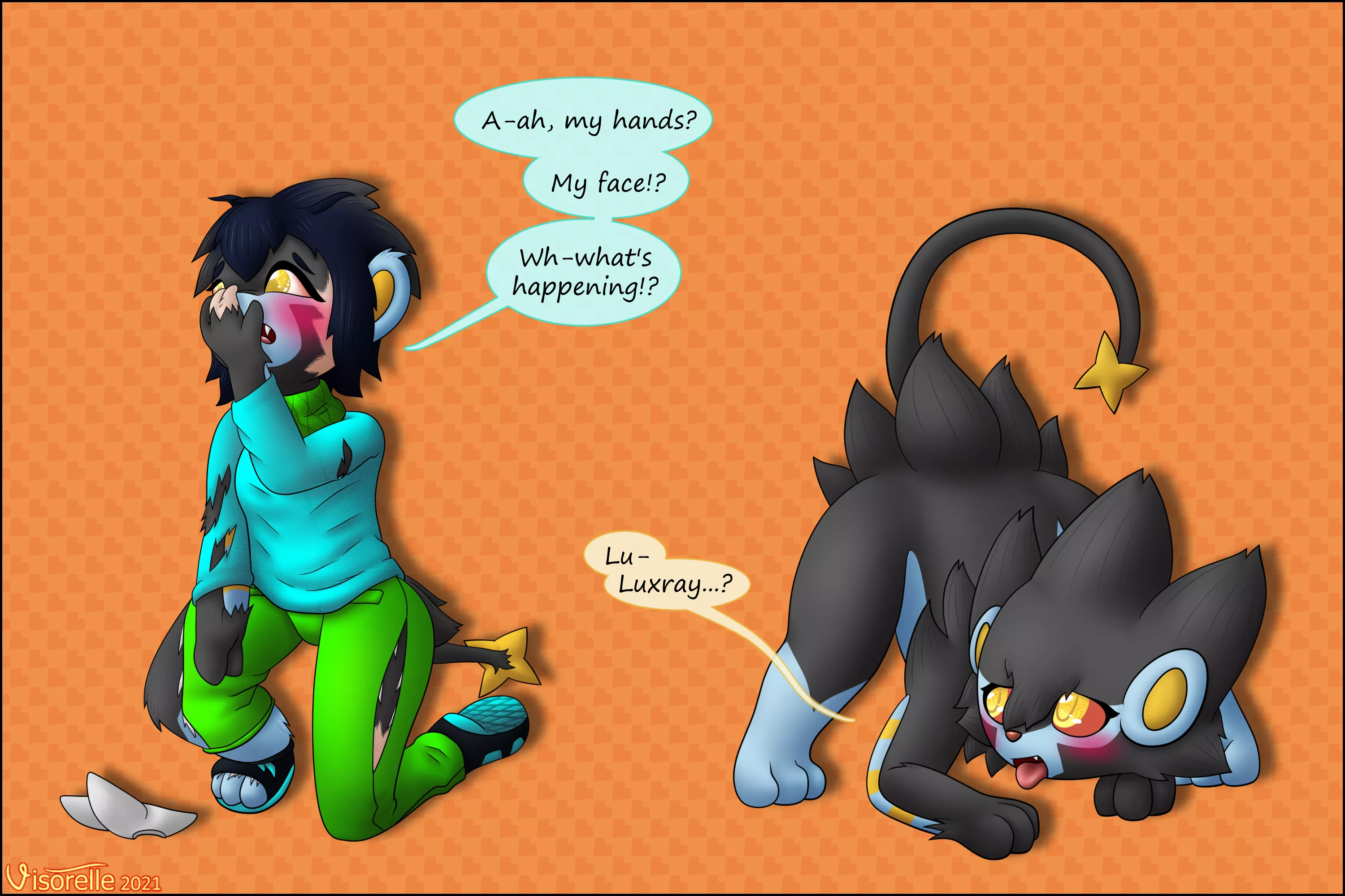 Gleam (Unwilling; F Human - F Luxray) Comm 