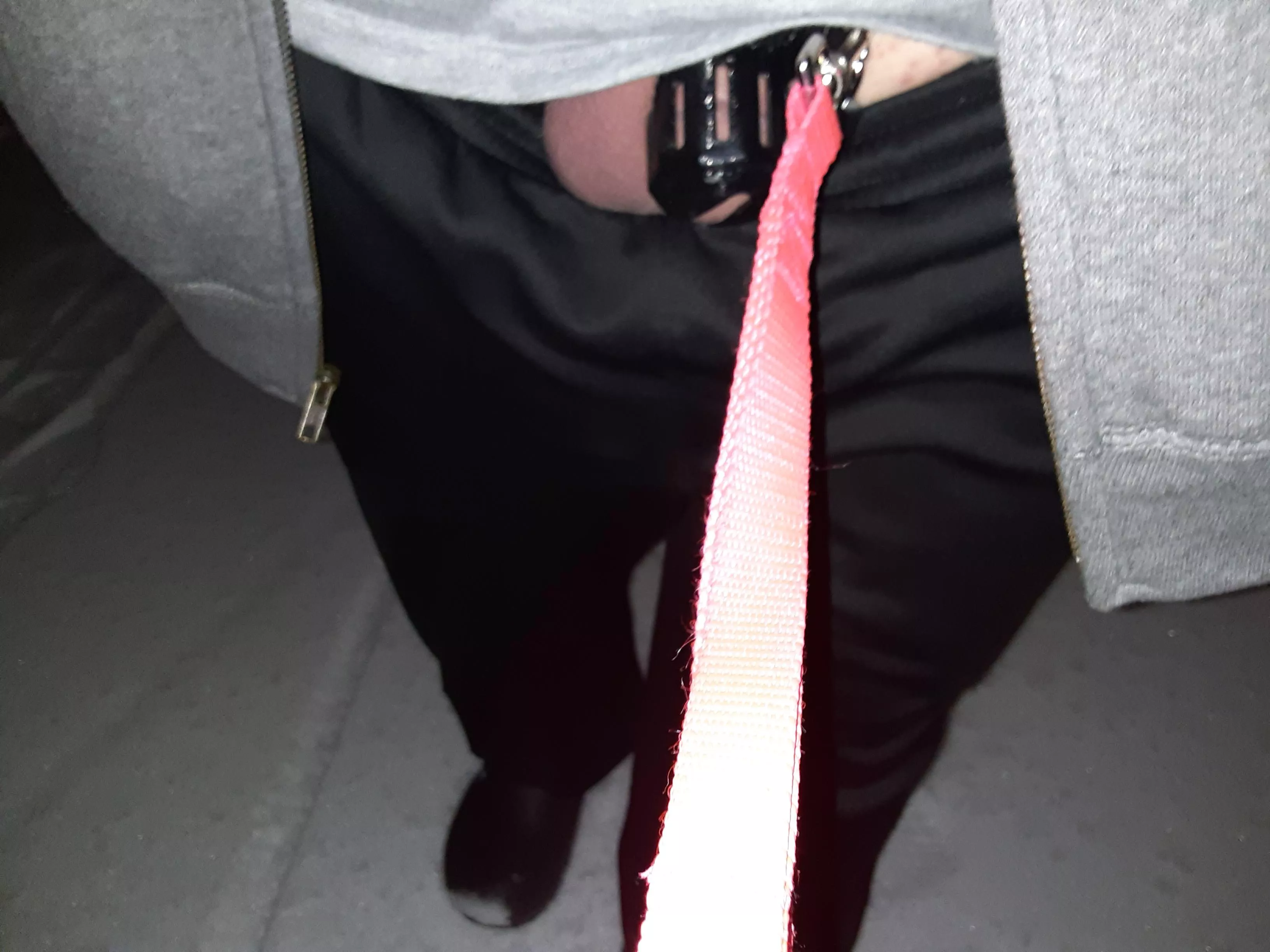 Going for a walk with my clitty out and leashed