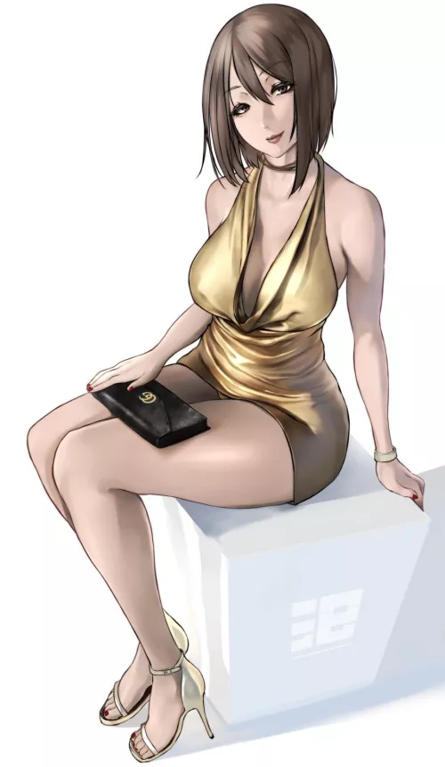 Gold Dress & Heels Gold Dress & Heels