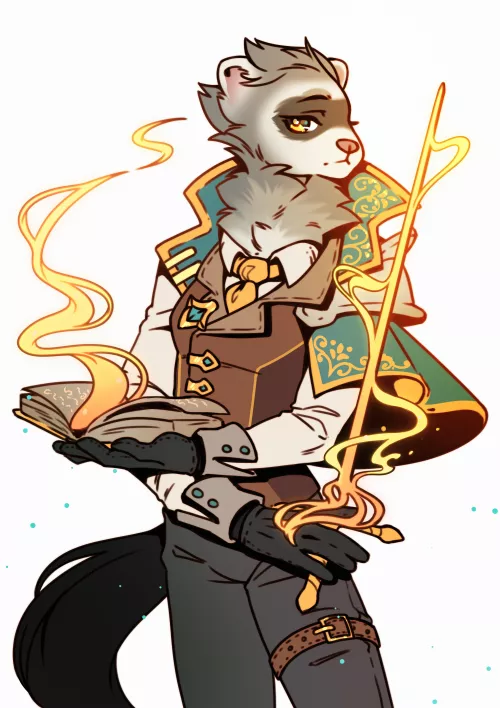 Golden Magic of the Court Mage (art by me)