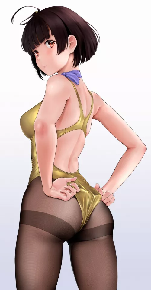 Golden Swimsuit Adjustment Pantyhose (Wa) [Original]