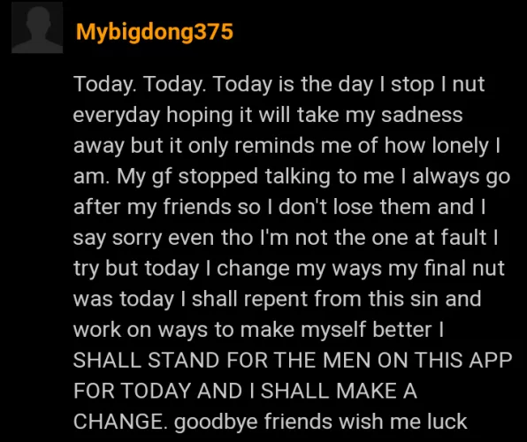Good luck my friend