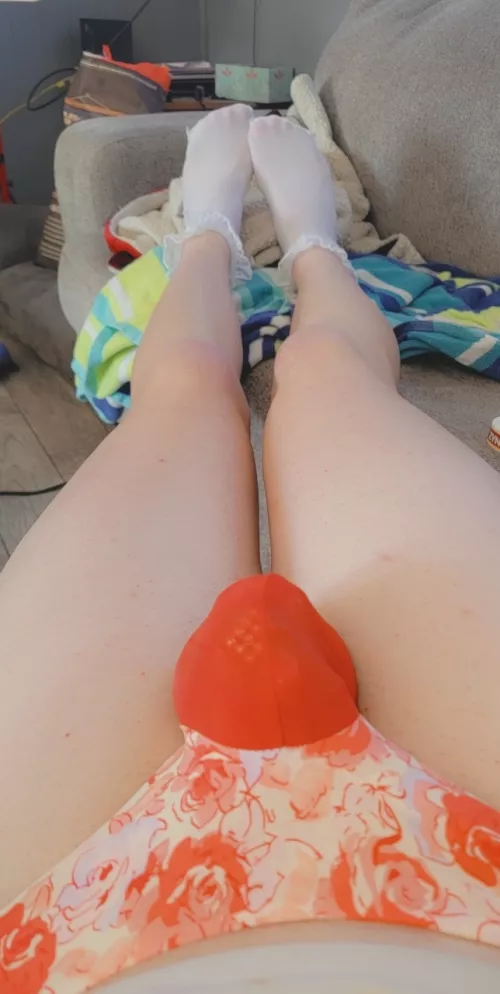 Good sissies always walk around cute and slutty, even if their 3 roommates are home 😈