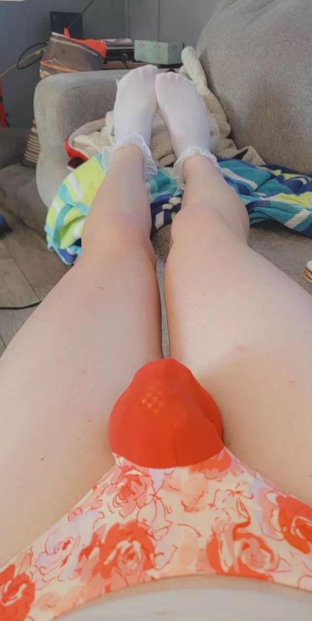 Good sissies always walk around cute and slutty, even if their 3 roommates are home 😈