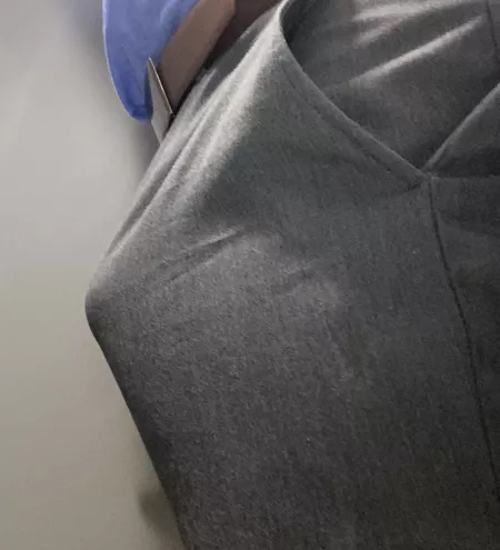 Got a bit hard at the office. Gonna have to deal with this in the bathroom.