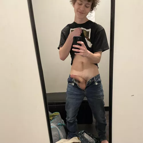 Got a nice semi while changing at the gym