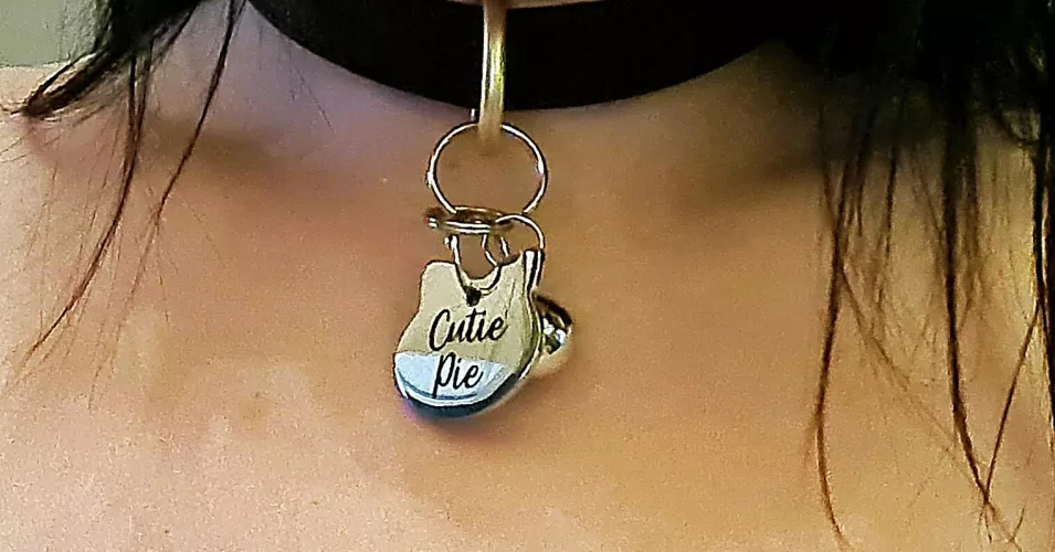 Got a tag and bell for my collar 😁❤🥰