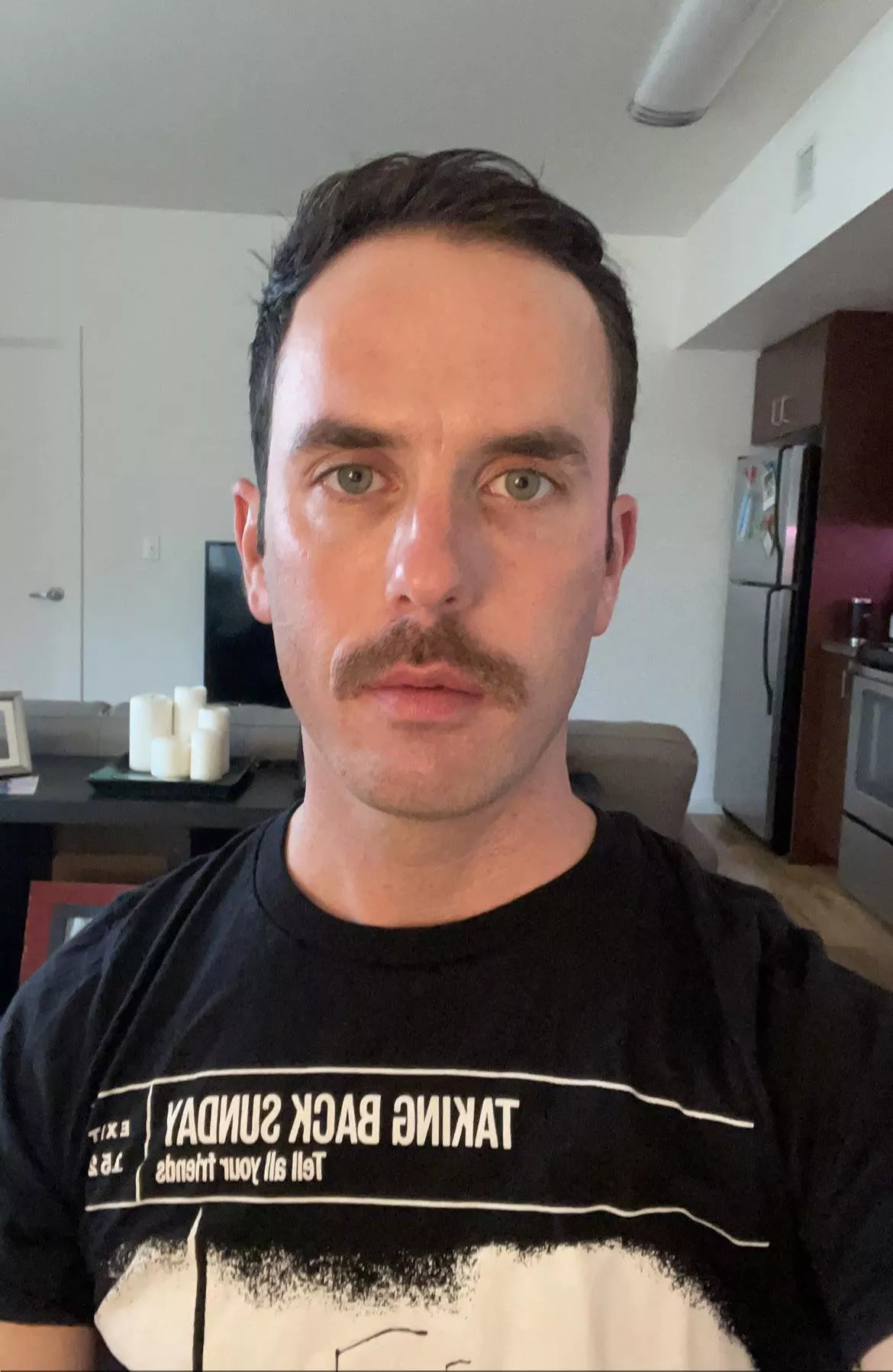 Got bored and decided to give the ‘stache a try