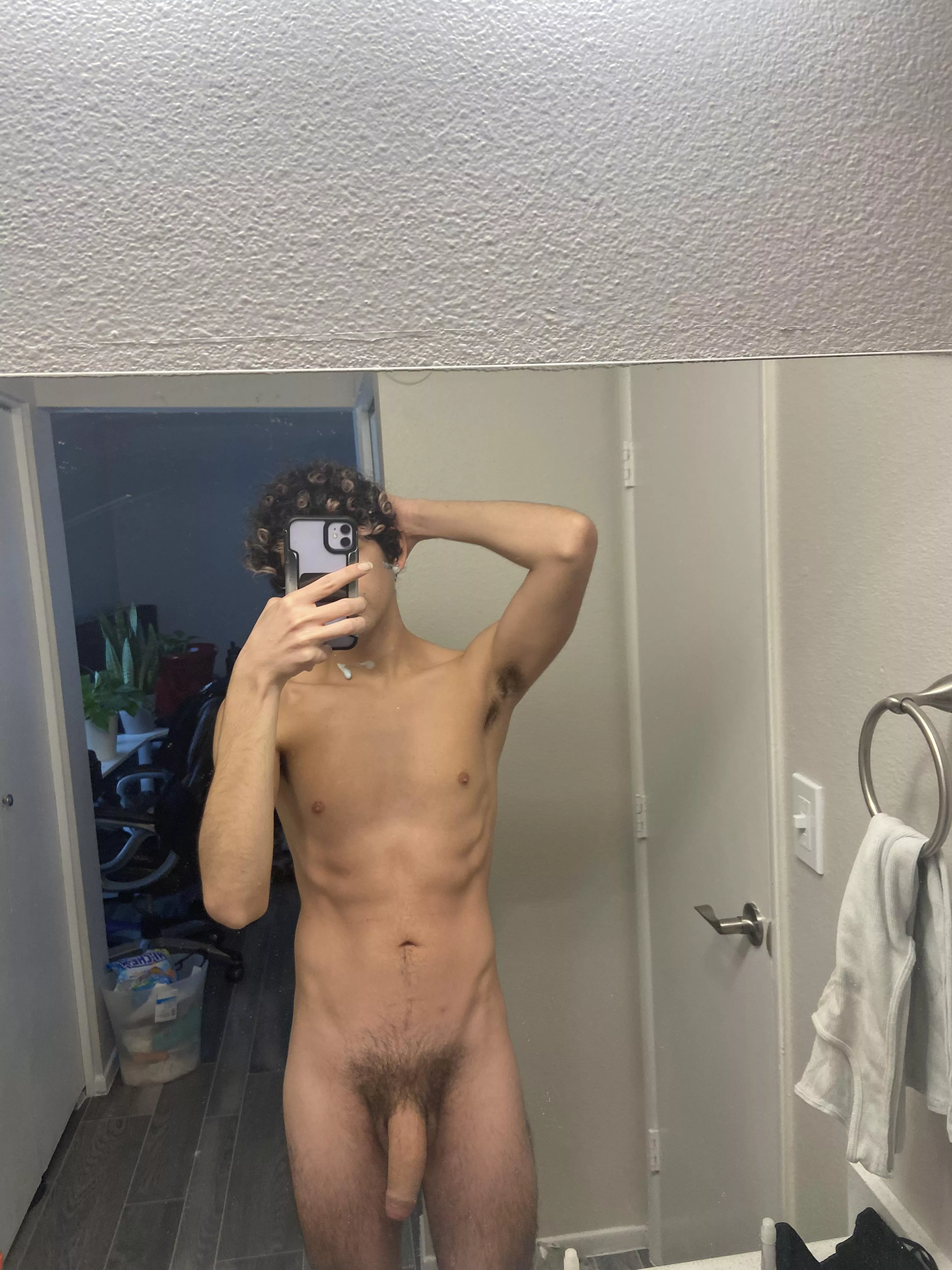 Got hard and messy right before the shower