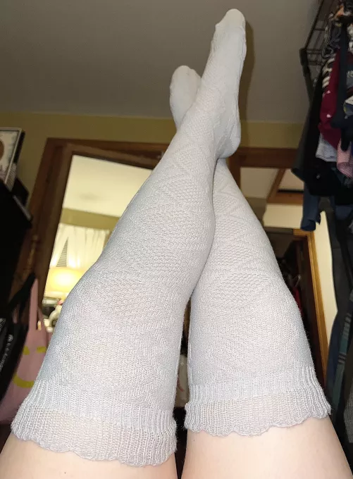 Got some new stockings to boost my mood 😌❤️ do you like them?