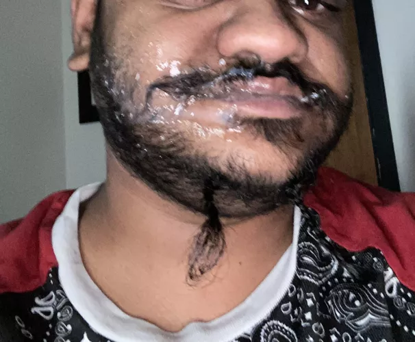Got yet another facial today. It got everywhere, was messy but still not bad. He was shooter. Got yet another facial today. It got everywhere, was messy but still not bad. He was shooter.