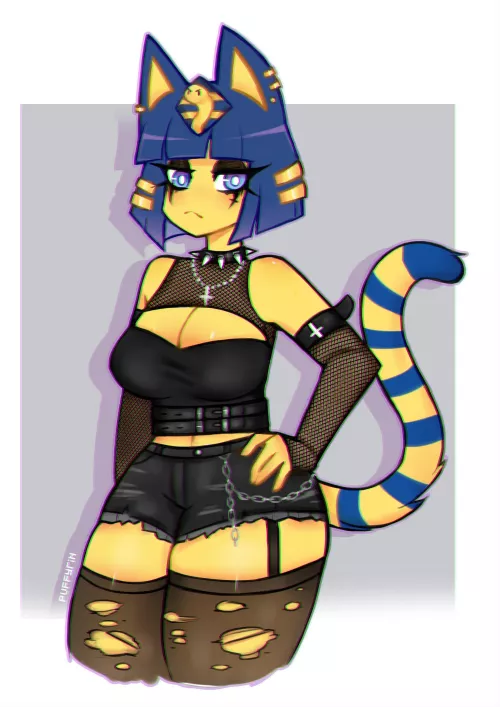 Goth Ankha ☠️✝️ (my twitter: @puffyrin)