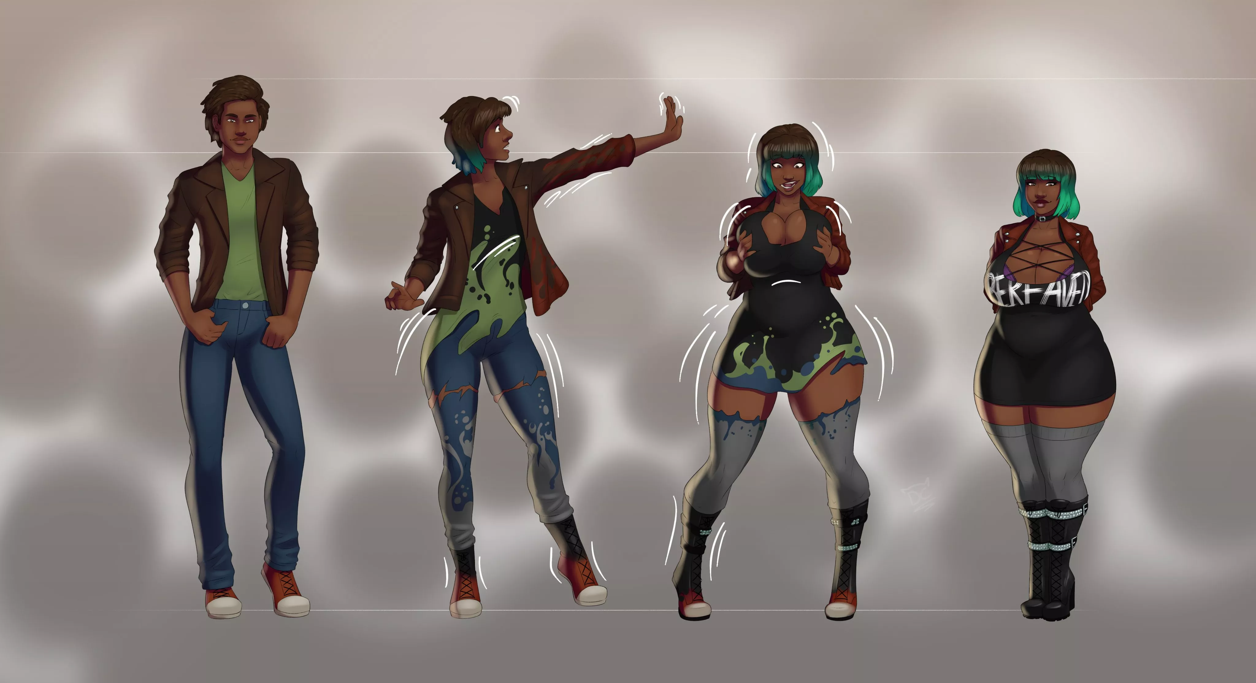 Goth Mom by TheDangerCat (MTF/TG, Gothification)