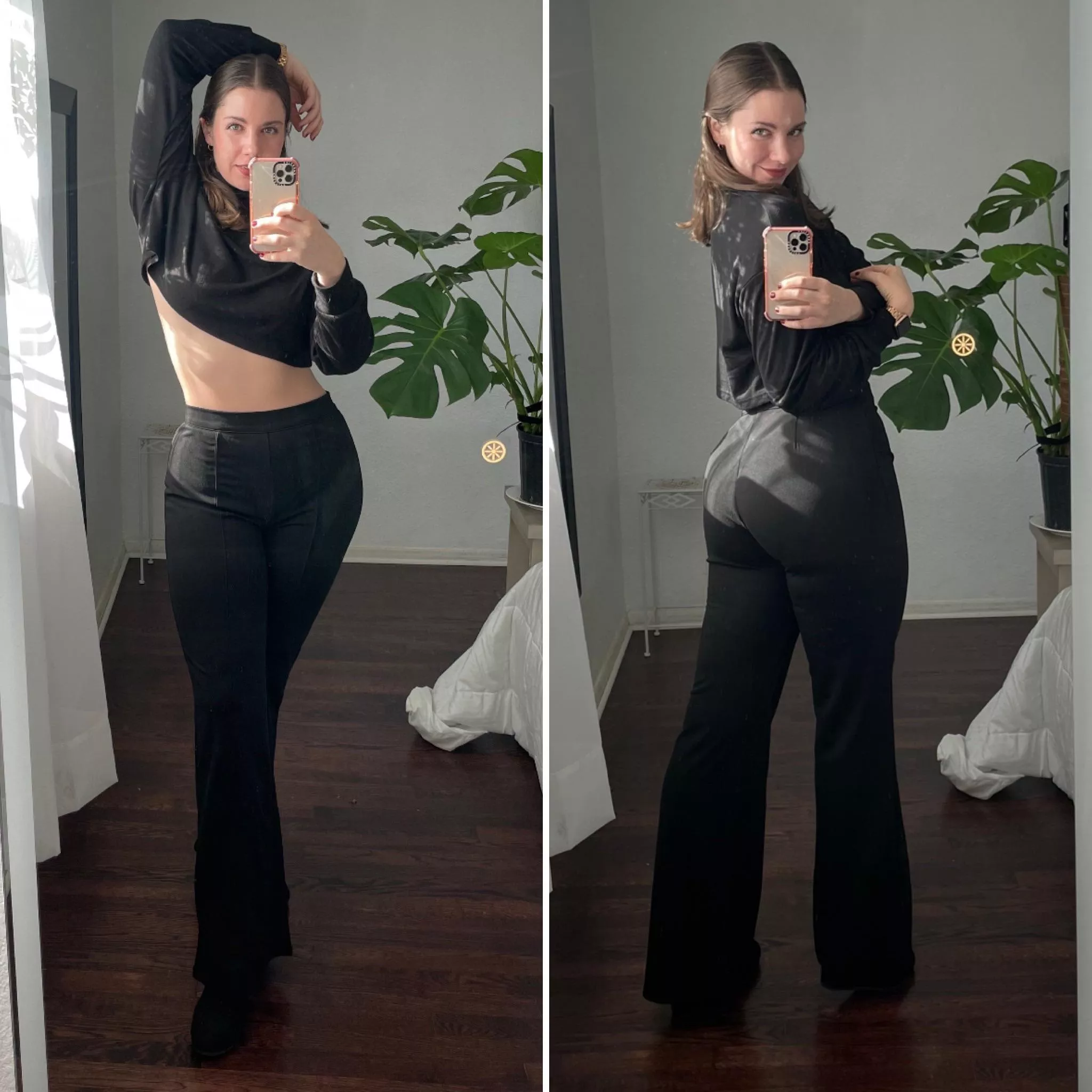 Gotta be careful lifting my arms in a loose crop top [F]