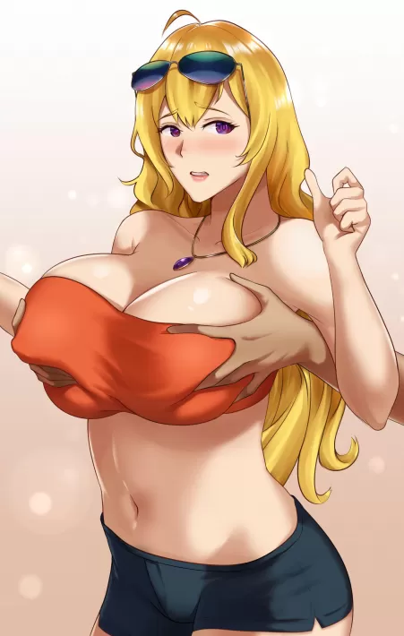 Grabbing A Double Handful Of Yang’s Absolutely Massive Gazongas (Ganozzu)