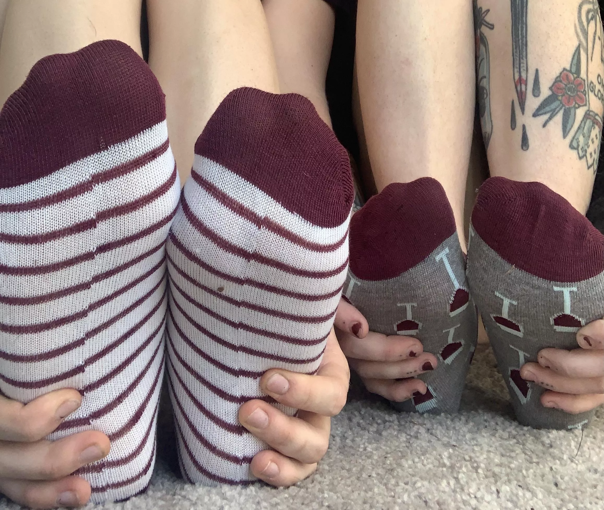 grabbing our smelly feet grabbing our smelly feet