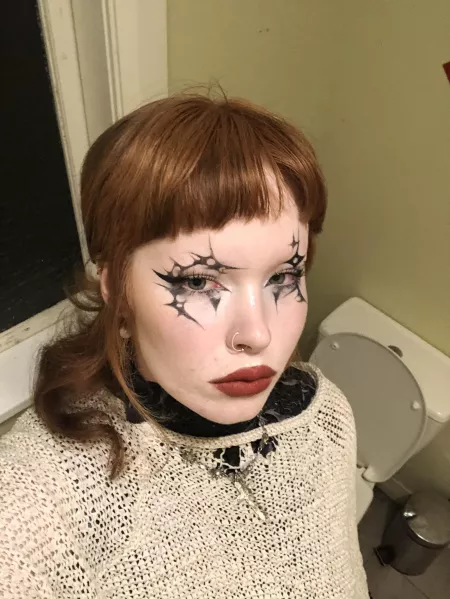 graphic liner inspired by my own painting graphic liner inspired by my own painting
