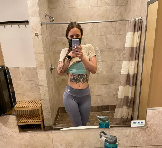 Guilty of the gym bathroom selfie