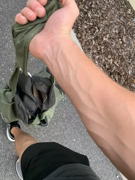 Gym bag after the workout Gym bag after the workout